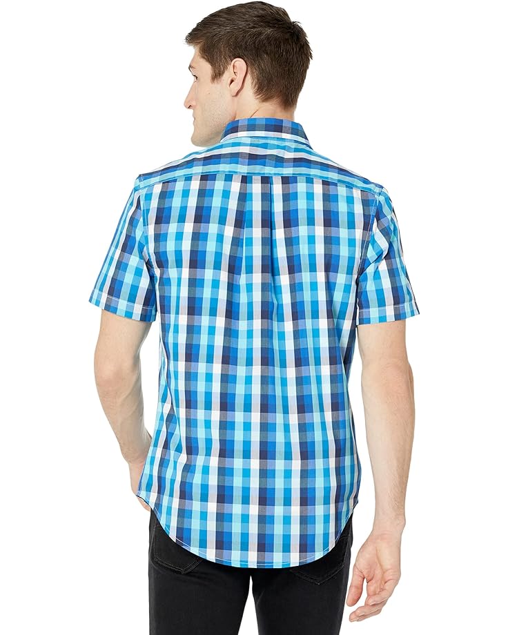 

Рубашка U.S. POLO ASSN. Short Sleeve Slim Fit Plaid Woven Shirt, цвет Palace Blue