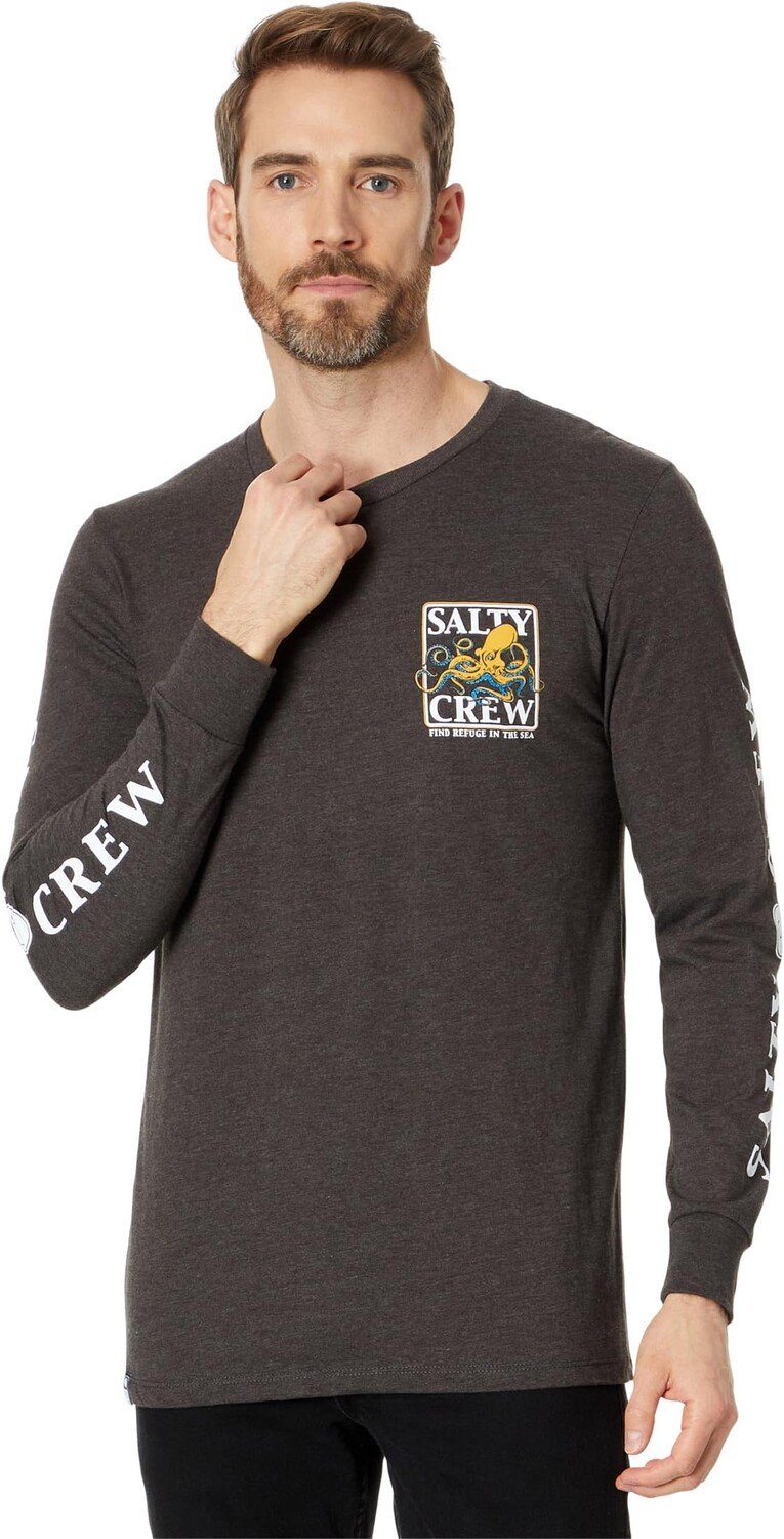 

Футболка Salty Crew Ink Slinger Standard Long Sleeve Tee, цвет Charcoal Heather