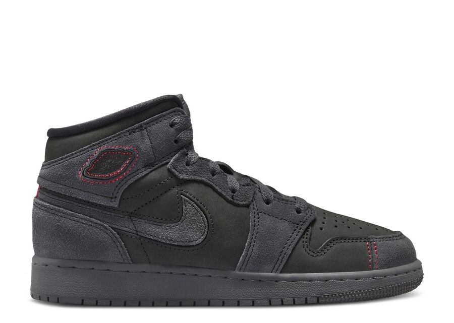 

Кроссовки Air Jordan Air Jordan 1 Mid Se Craft Gs 'Dark Smoke Red', серый