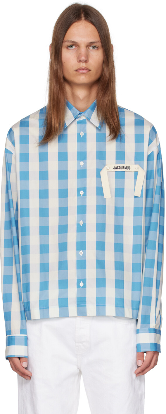 

Сине-белая рубашка из папье Le Chouchou La Chemise Jacquemus