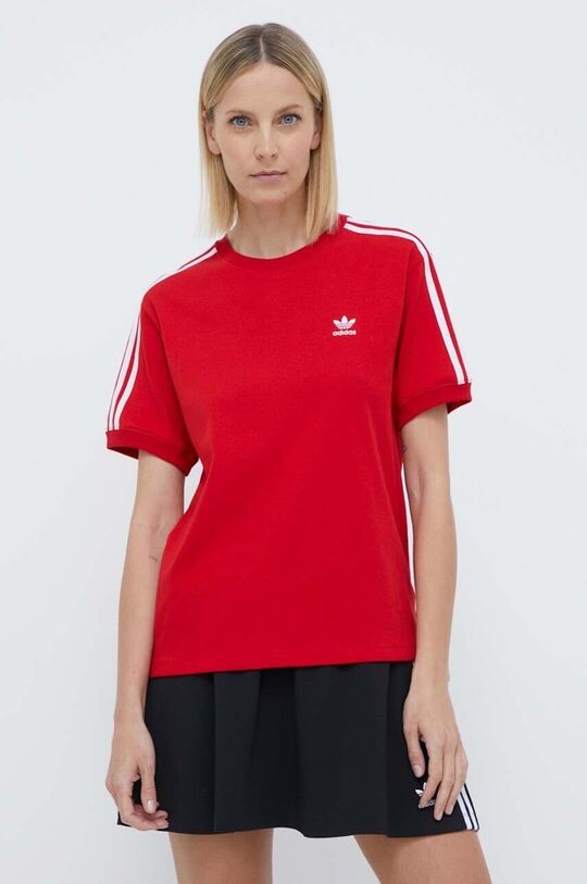 

Футболка с 3 полосками adidas Originals, красный