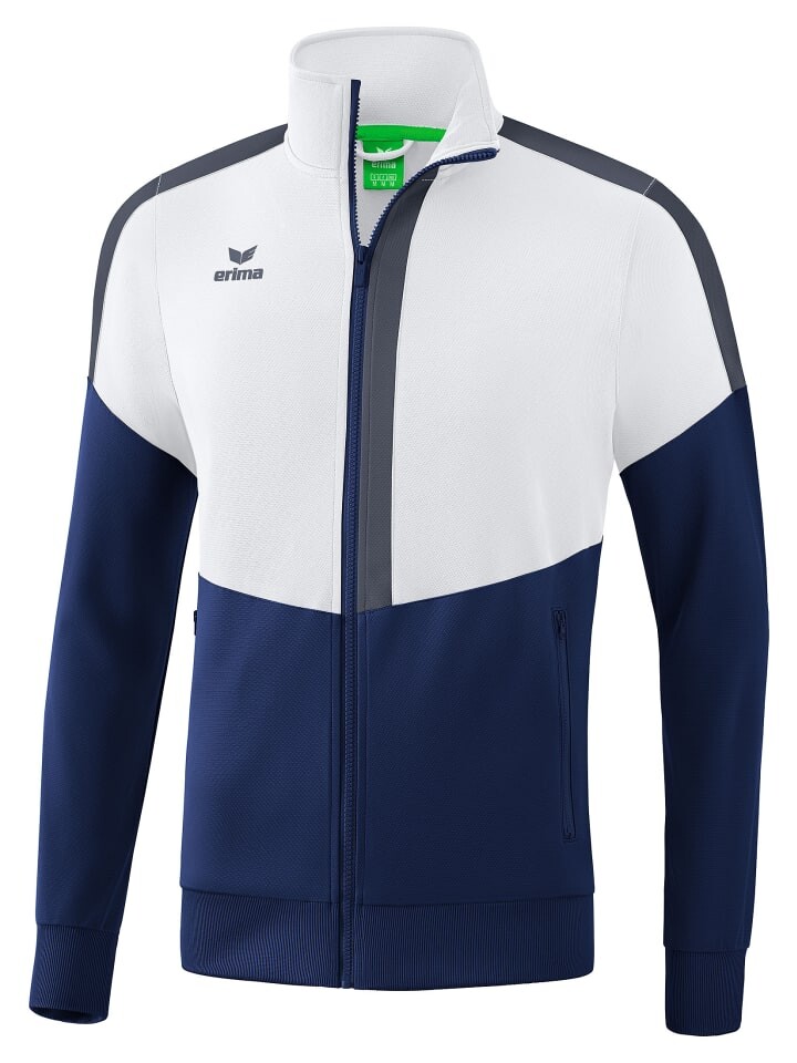 

Тренировочня куртка erima, цвет weiss/new navy/slate grey