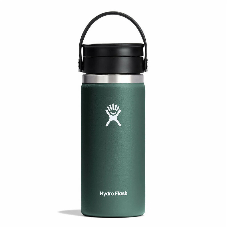 

Изолированная бутылка с гибкой крышкой емкостью 16 унций Hydro Flask, оливковый