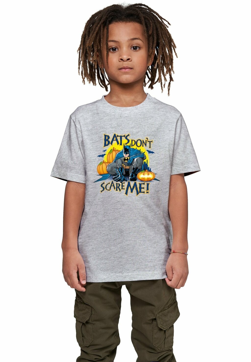 

Футболка с принтом BATMAN-BATS DONT SCARE ME ABSOLUTE CULT, цвет heather grey