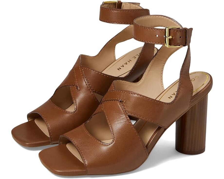 

Туфли Cole Haan Reina City Sandal 85 mm, цвет Dark Sequoia Leather