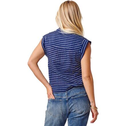 

Топ Reagan женский Carve Designs, цвет Navy/Harris Stripe