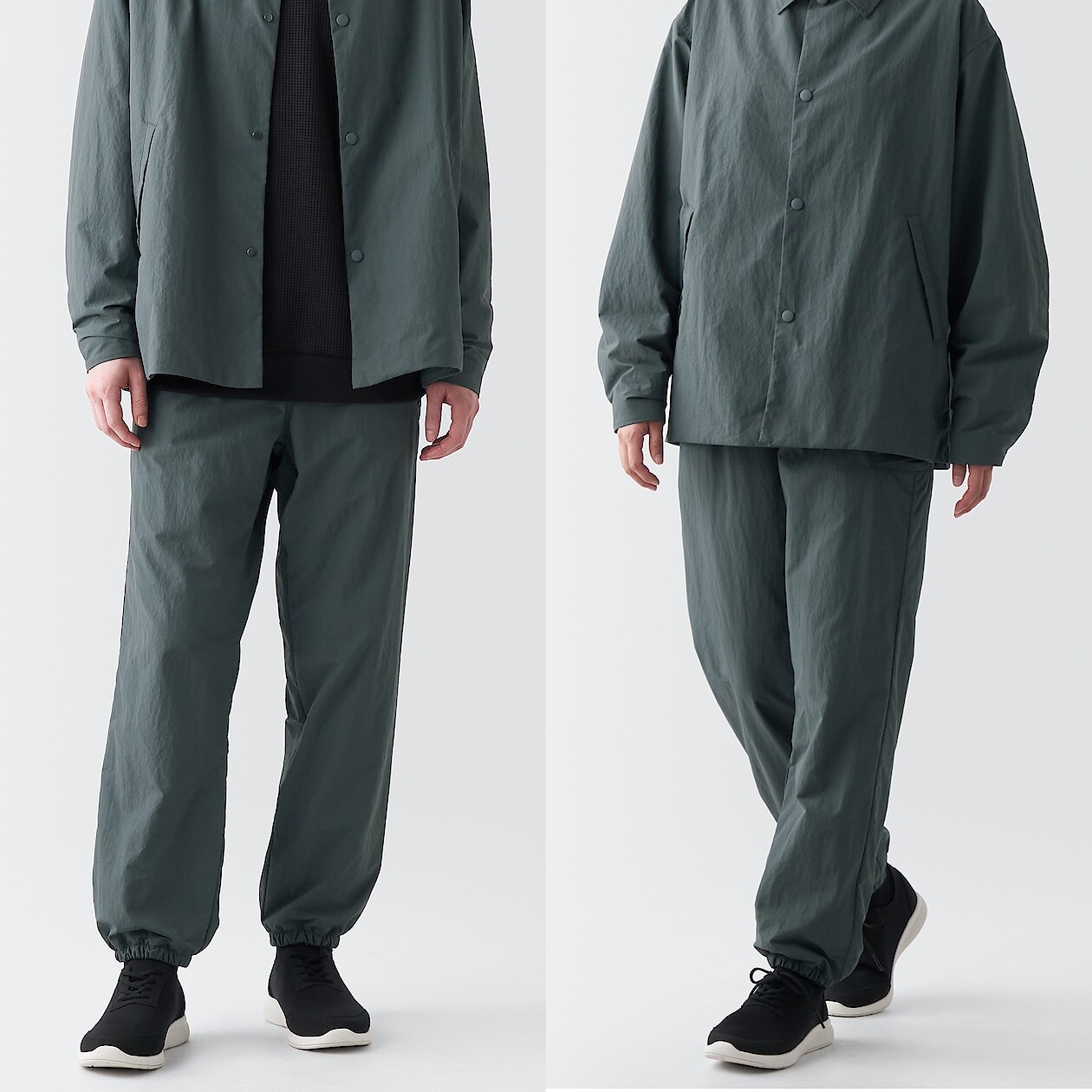 

Водоотталкивающие термоветряные брюки MUJI, средне-серый