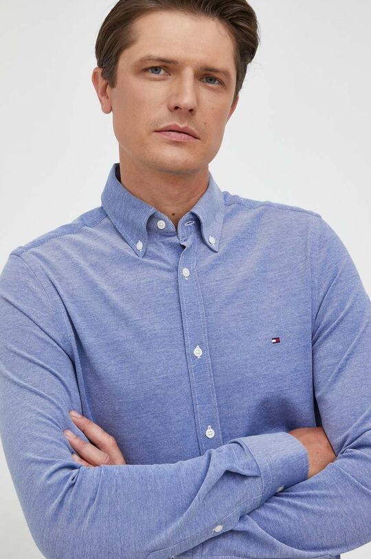 

Хлопковая рубашка Tommy Hilfiger, синий