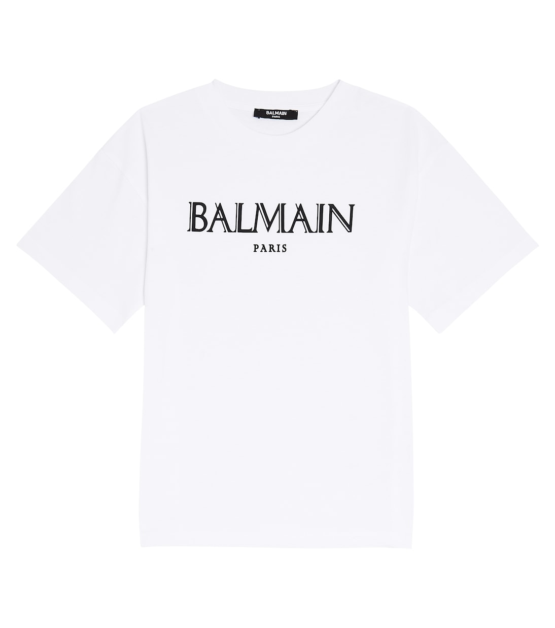 Футболка из хлопкового джерси с логотипом Balmain Kids, белый белый кардиган на пуговицах balmain
