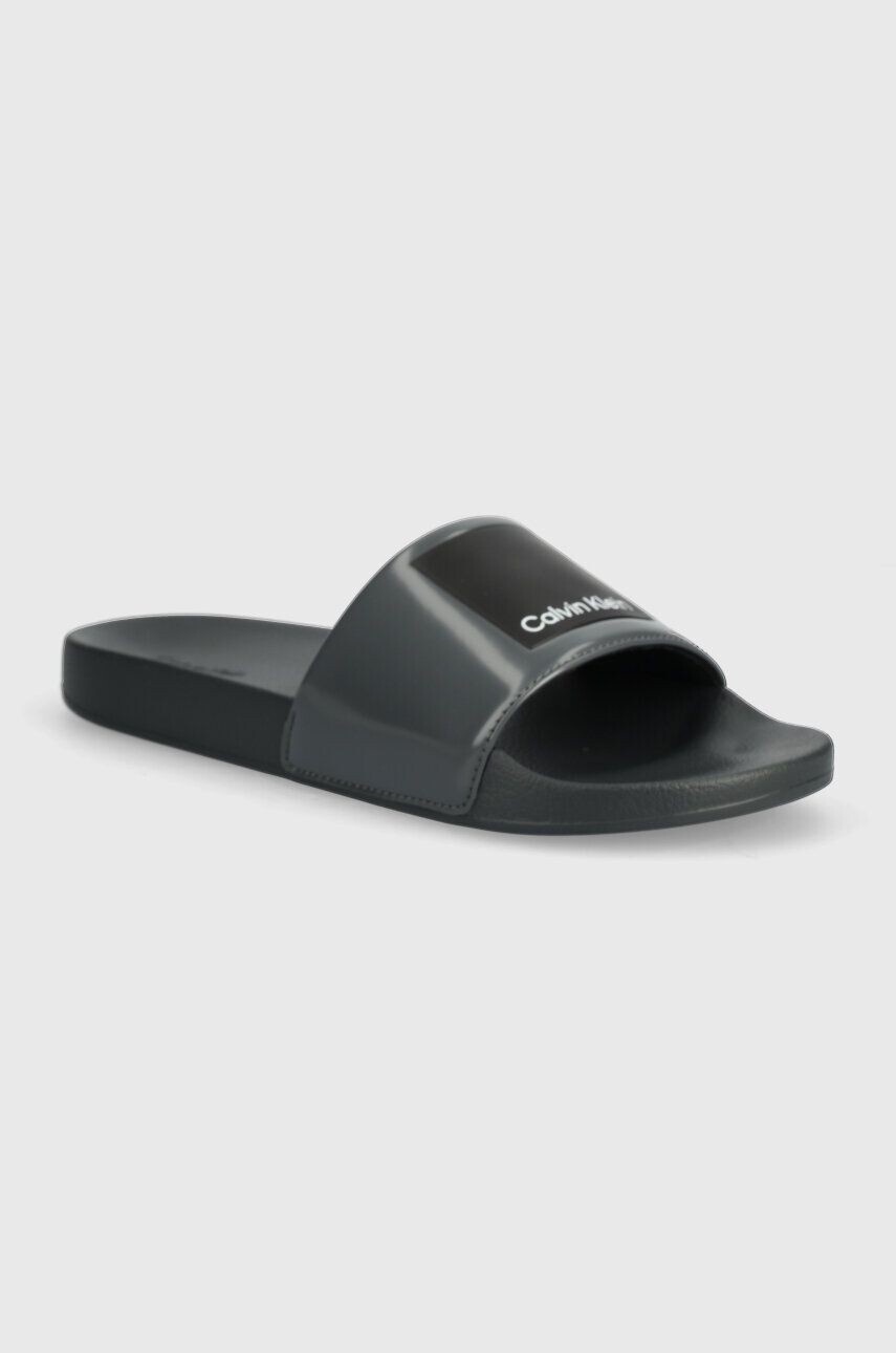 

Шлепанцы Calvin Klein POOL SLIDE HF LOGO, серый