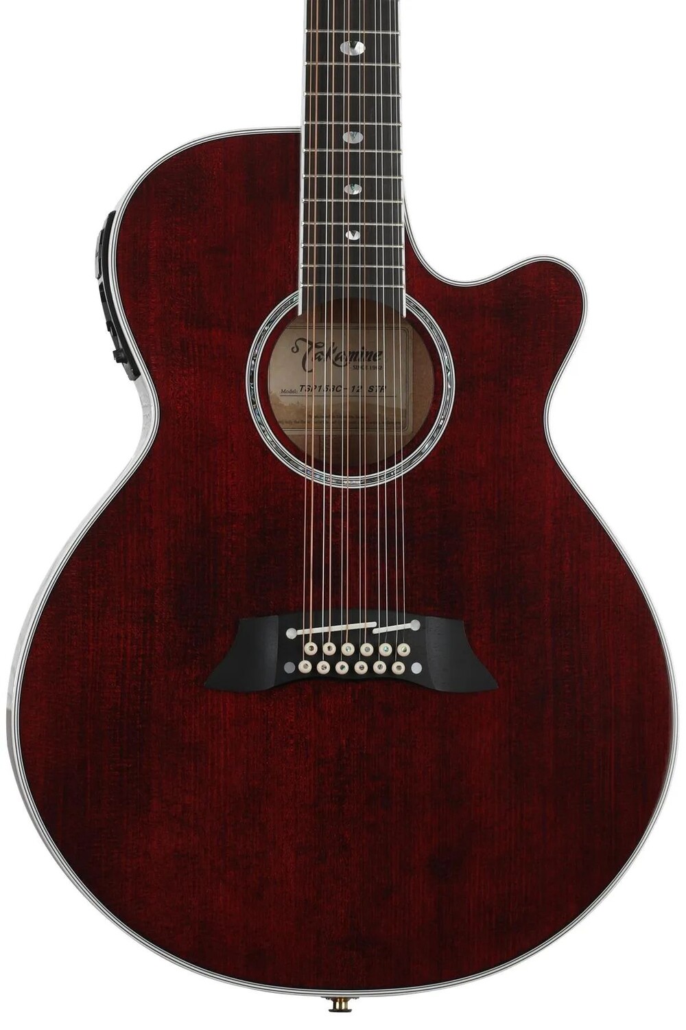 

Takamine TSP-158C12 12-струнная акусто-электрическая гитара - See-Thru Red