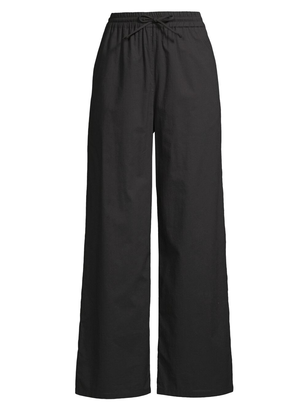 

Широкие брюки из хлопка с кулиской Emporio Armani, черный