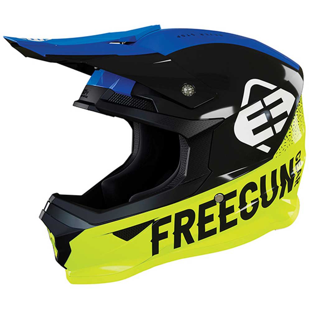 Шлем для мотокросса Freegun By Shot XP4 Attack, желтый шлем freegun xp4 maniac для мотокросса черный желтый красный
