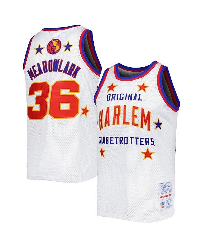 

Мужская майка Meadowlark Lemon White Harlem Globetrotters Swingman Rings & Crwns, цвет White