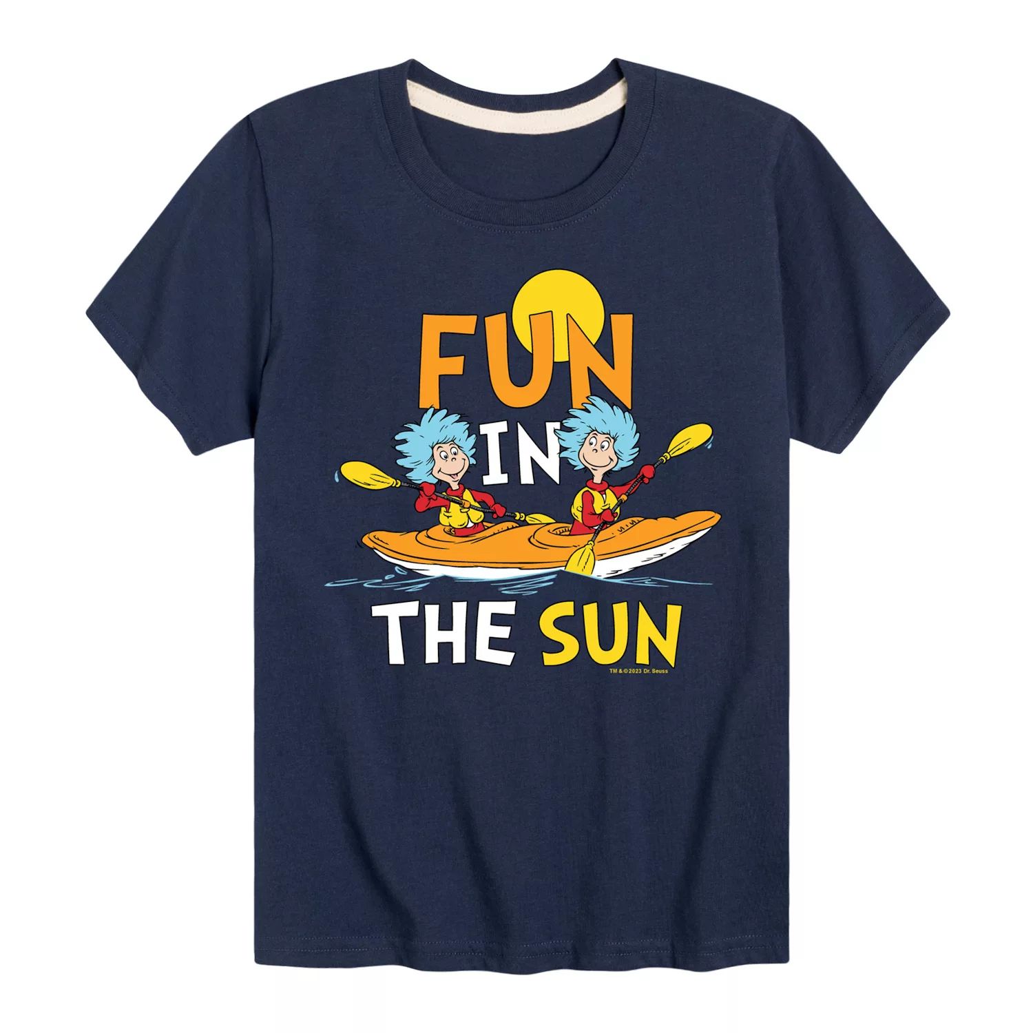 

Футболка для каякинга с рисунком «Dr. Seuss Thing One & Thing Two» для мальчиков 8–20 лет «Fun In The Sun» Licensed Character, синий
