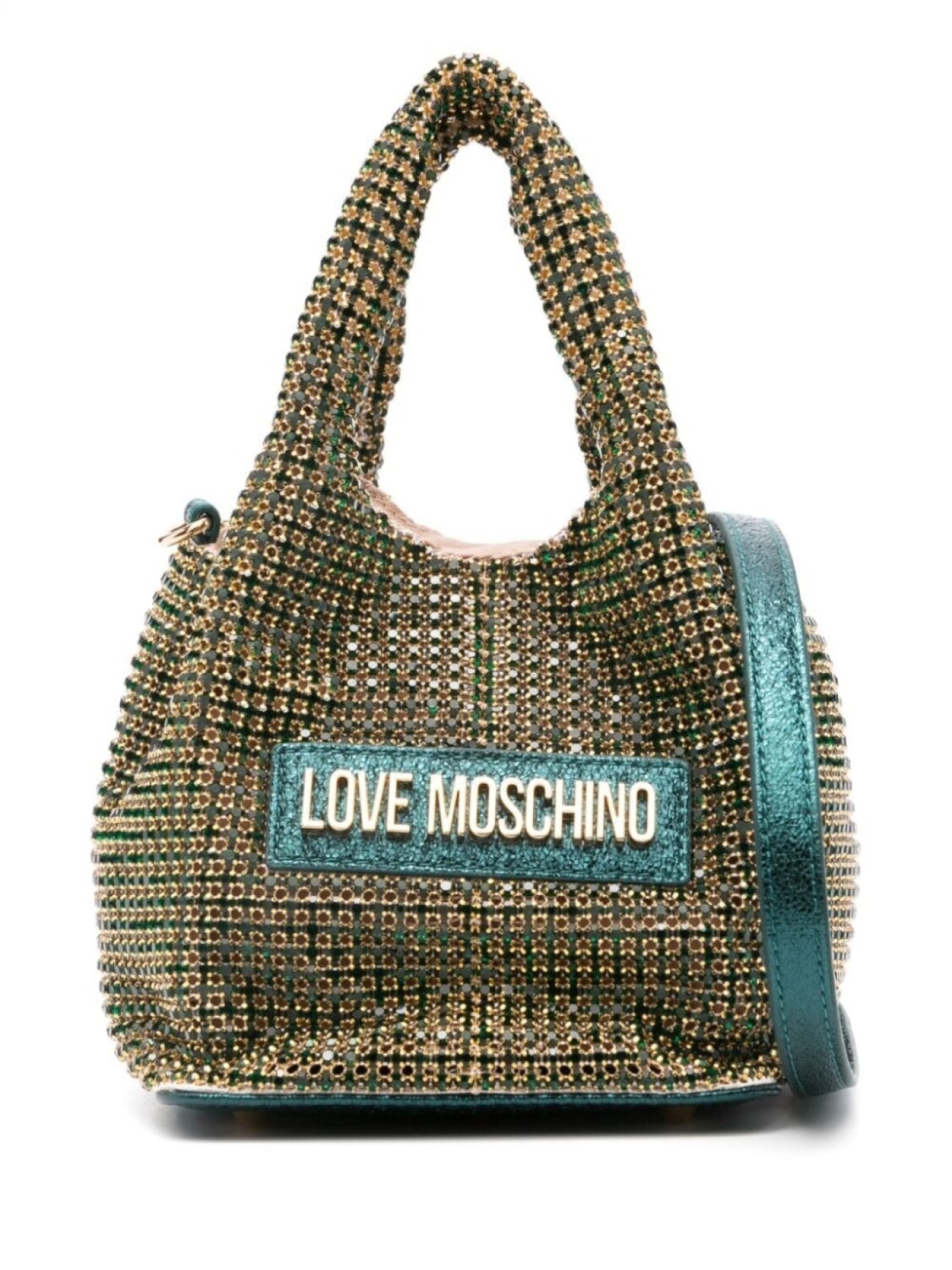 

Love Moschino сумка-ведро с нашивкой-логотипом, желтый