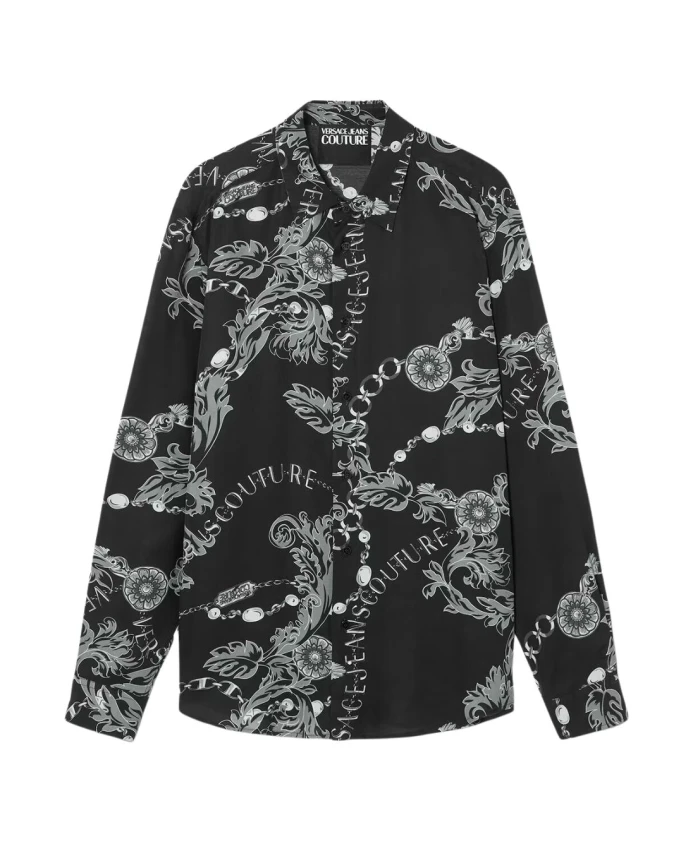 

Повседневная рубашка Versace Jeans Couture, черный