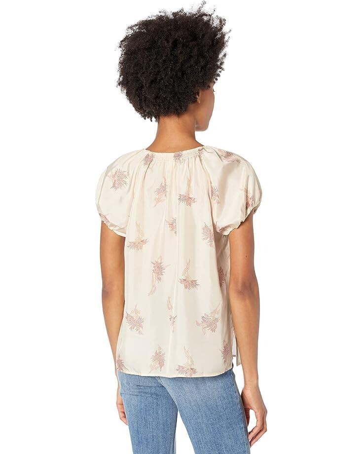 Блуза Rebecca Taylor Short Sleeve Nora Floral Blouse, цвет Sunset Combo