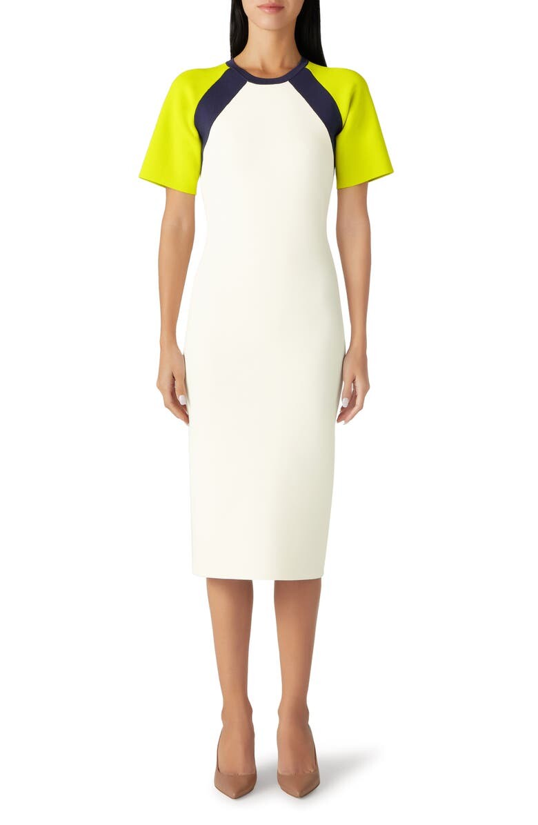 

Трикотажное платье миди Milano с цветными блоками ST. JOHN COLLECTION