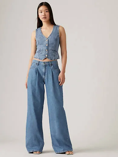 

Широкие женские джинсы мешковатые папы Levi's, цвет Cause And Effect - Medium Wash