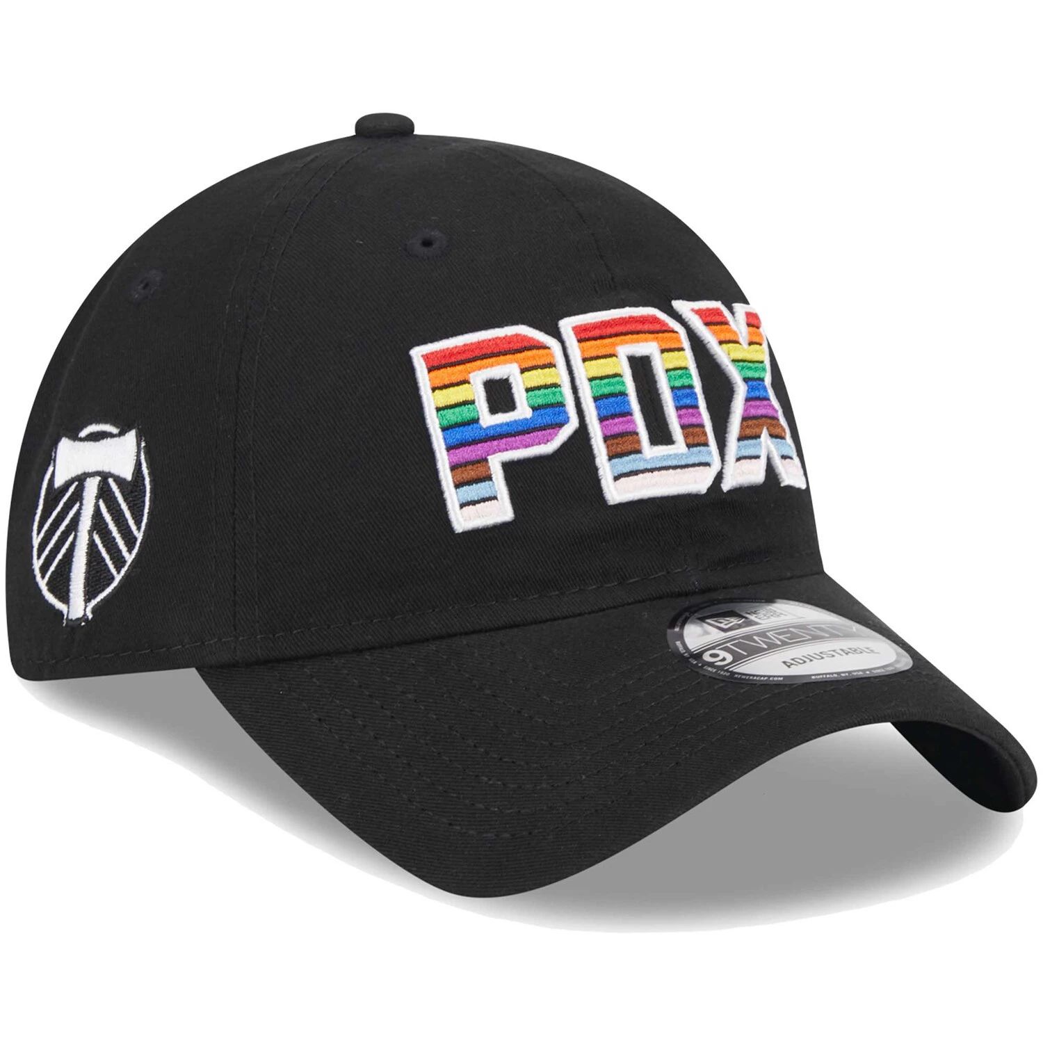 Мужская регулируемая шляпа New Era Black Portland Timbers Pride 9TWENTY