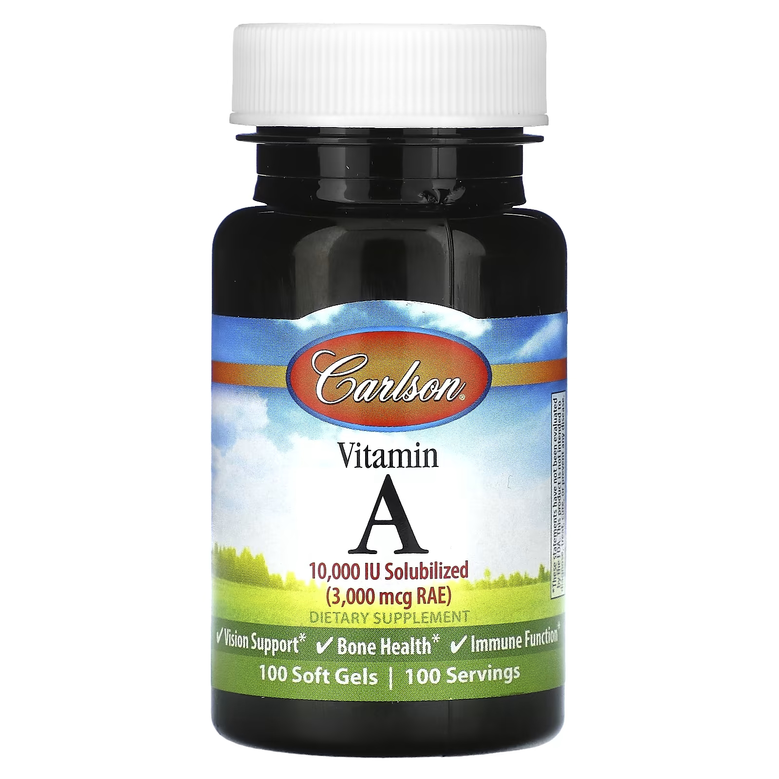 Витамин А Carlson 3000 мкг, 100 мягких таблеток carlson витамин b 100 200 мягких таблеток