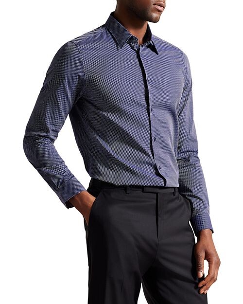 

Рубашка на пуговицах с круговой тканью Boulss Ted Baker, цвет Blue