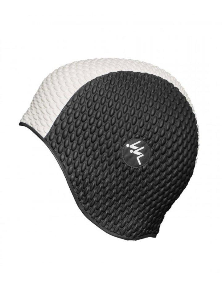 Двухцветная шапочка для плавания Bubble Fashy, черный шапочка для плавания латексная тонкая fashy flexi latex cap