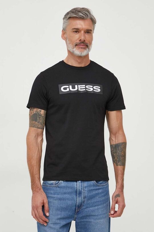 

Футболка из хлопка Guess, черный