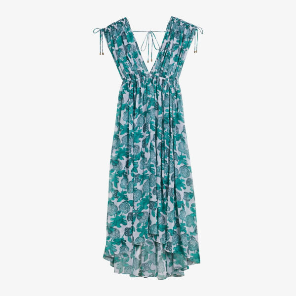 

Тканое накидка макси Luisah с цветочным принтом Ted Baker, белый