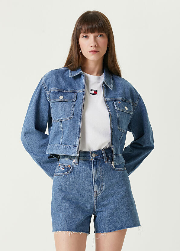 

Укороченная джинсовая куртка Claire Tommy Jeans, синий