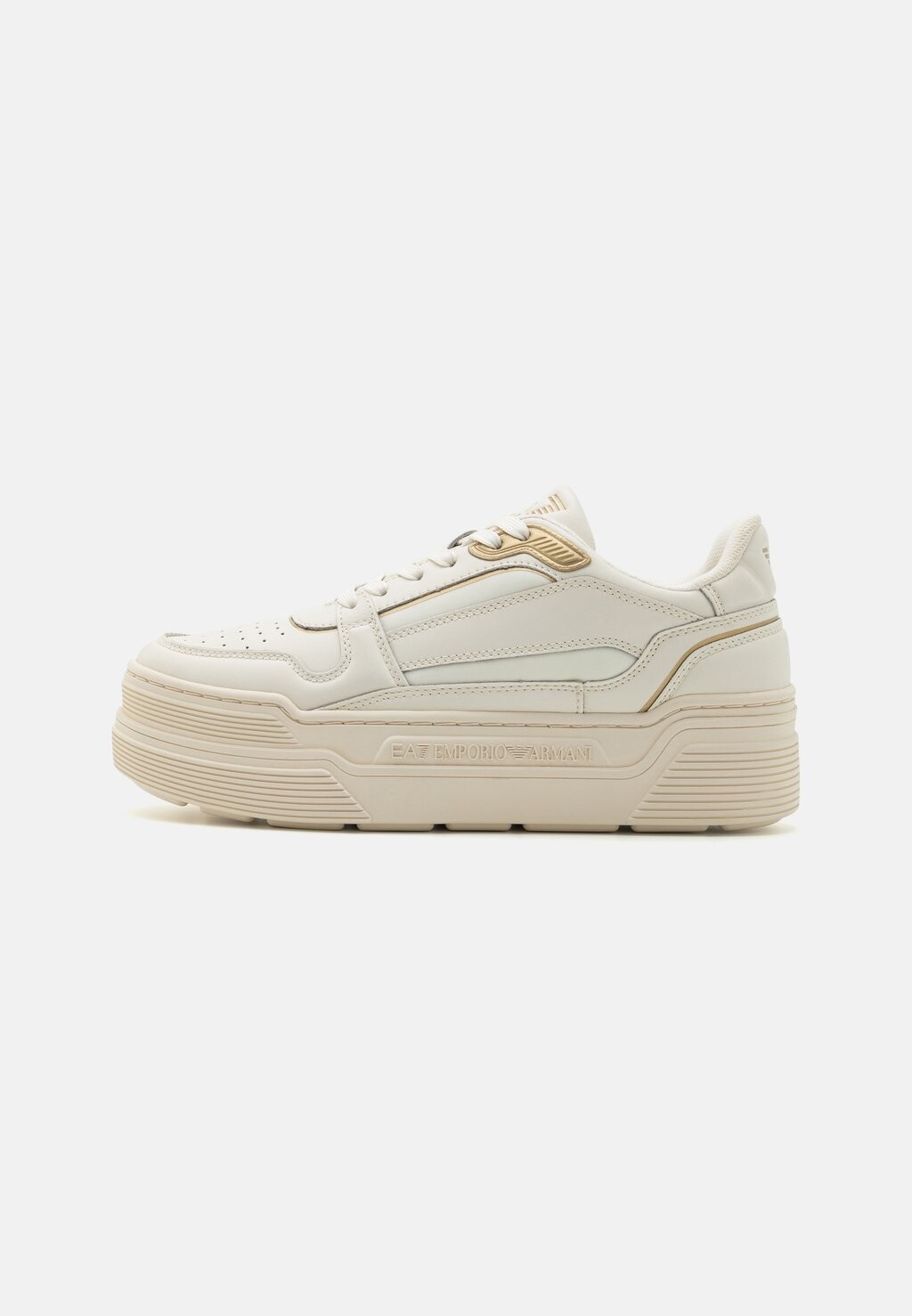 

Кроссовки низкие PLATFORM EA7 Emporio Armani, цвет off white/light gold