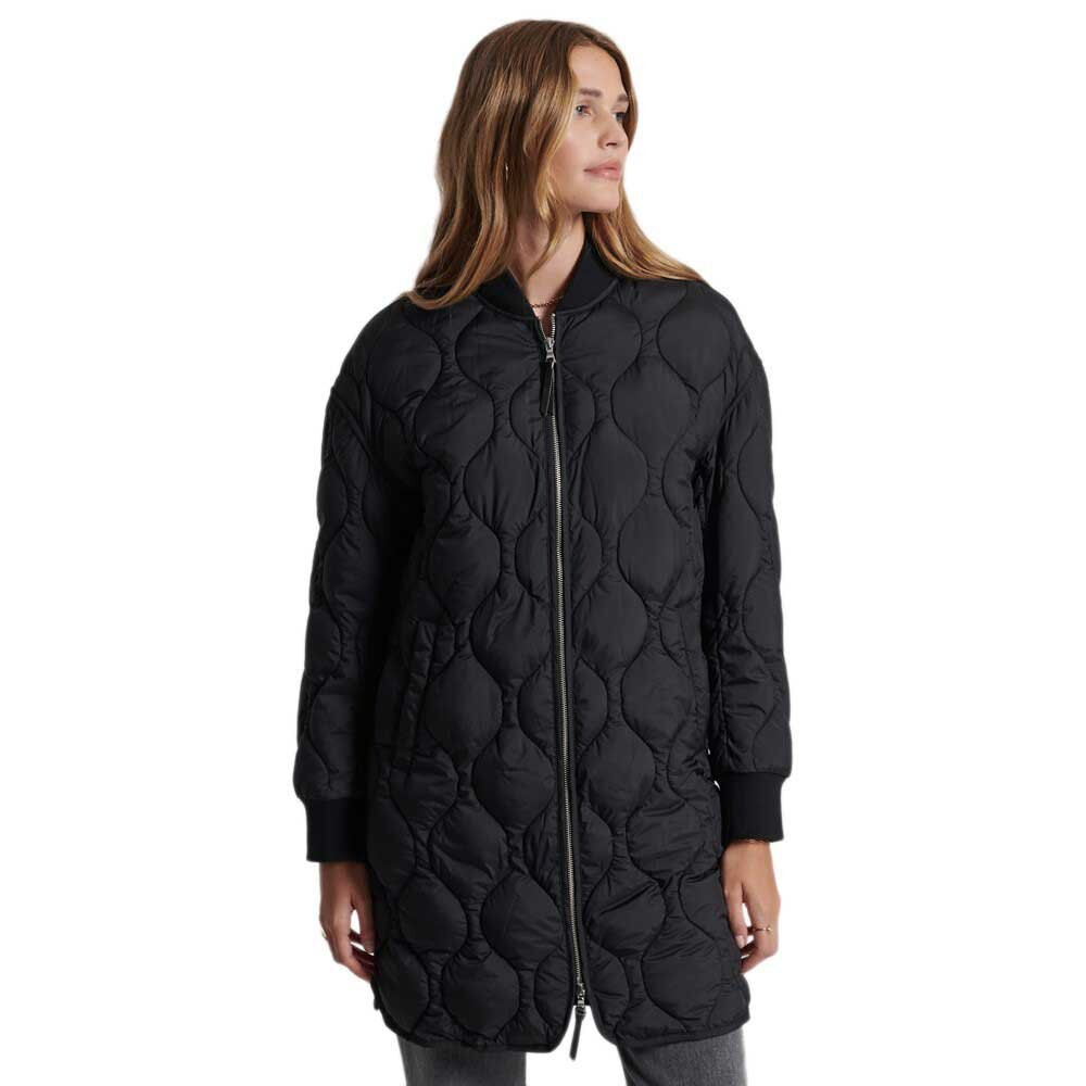 

Куртка Superdry Studios Longline Quilted, черный