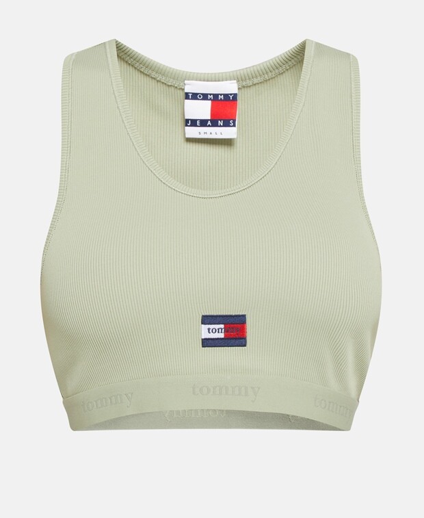 

Укороченный топ Tommy Hilfiger, лаймовый