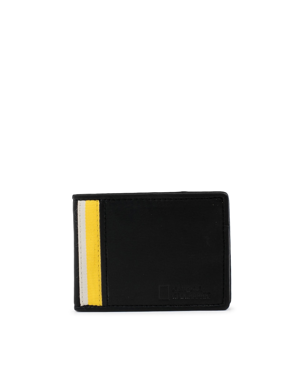 Мужской черный кожаный кошелек National Geographic, черный мини кошелек из искусственной кожи на молнии с несколькими карманами для карт портативный держатель для карт