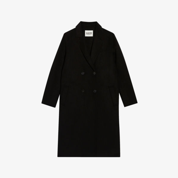 Галант двубортное пальто из смесовой шерсти Claudie Pierlot, цвет noir / gris галант двубортное пальто из смесовой шерсти claudie pierlot цвет noir gris