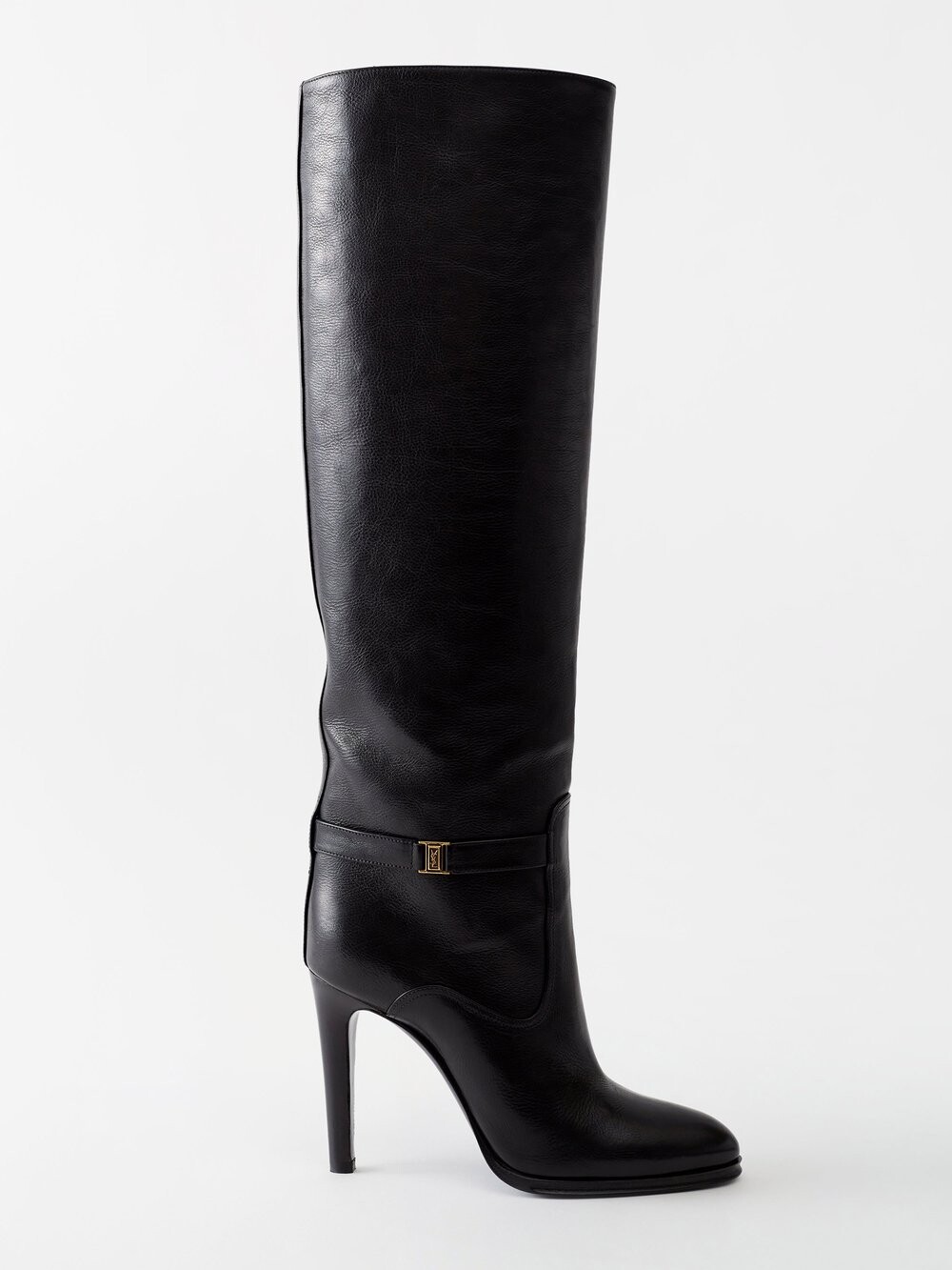 

Кожаные ботинки diane 100 до колена Saint Laurent, черный