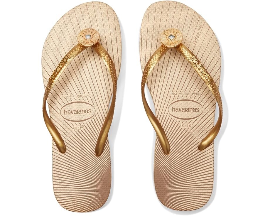 

Сандалии Havaianas Slim Star SW Flip Flop Sandal, цвет Golden