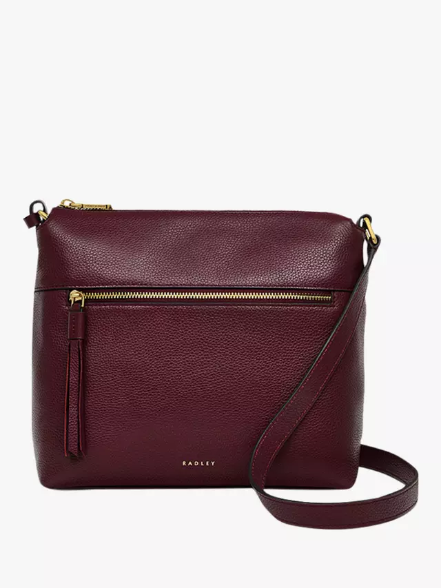 

Сумка кросс-боди Radley Fountain Mews Leather Zip-Top, цвет merlot