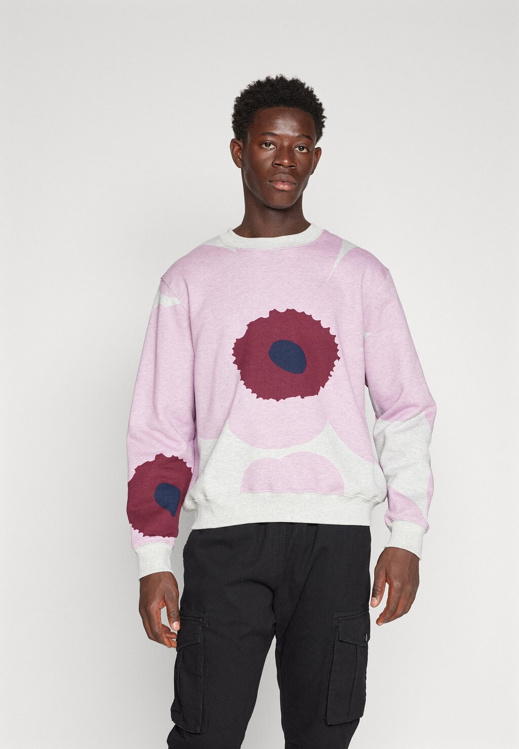 

Толстовка Marimekko LEIOT UNIKKO UNISEX, цвет lilac/grey melange/burgundy