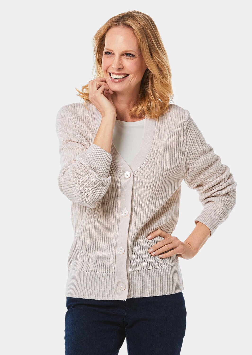 

Кардиган GOLDNER Strickjacke, цвет stein