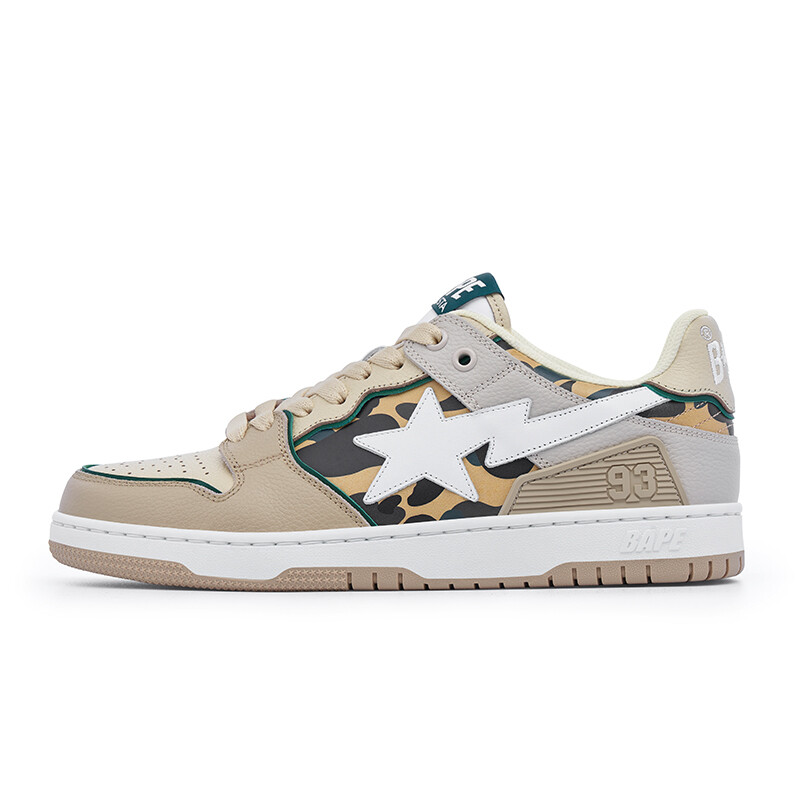 

Кроссовки A BATHING APE SK8 Skateboarding Shoes Women's Low-top, бежевый