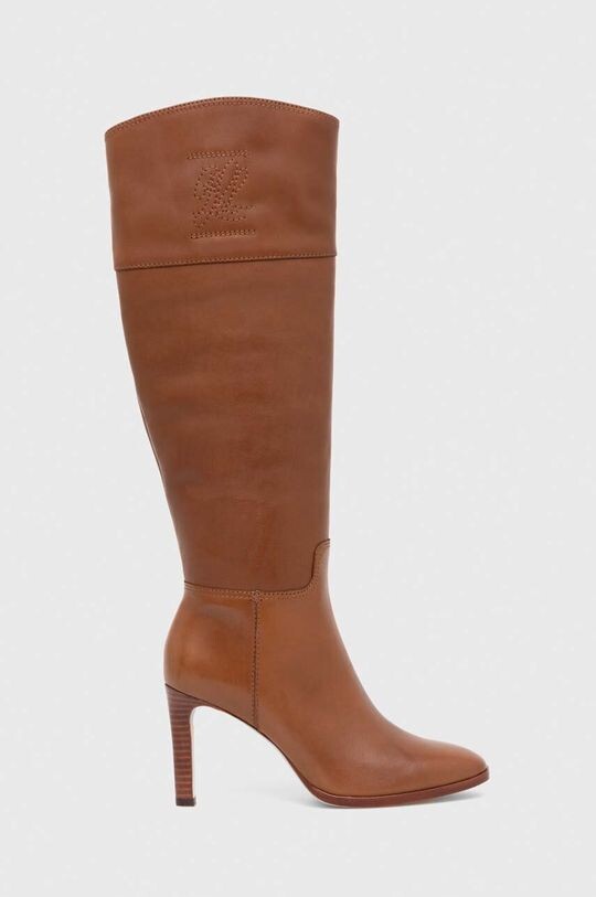 

Кожаные ботинки Page Lauren Ralph Lauren, коричневый
