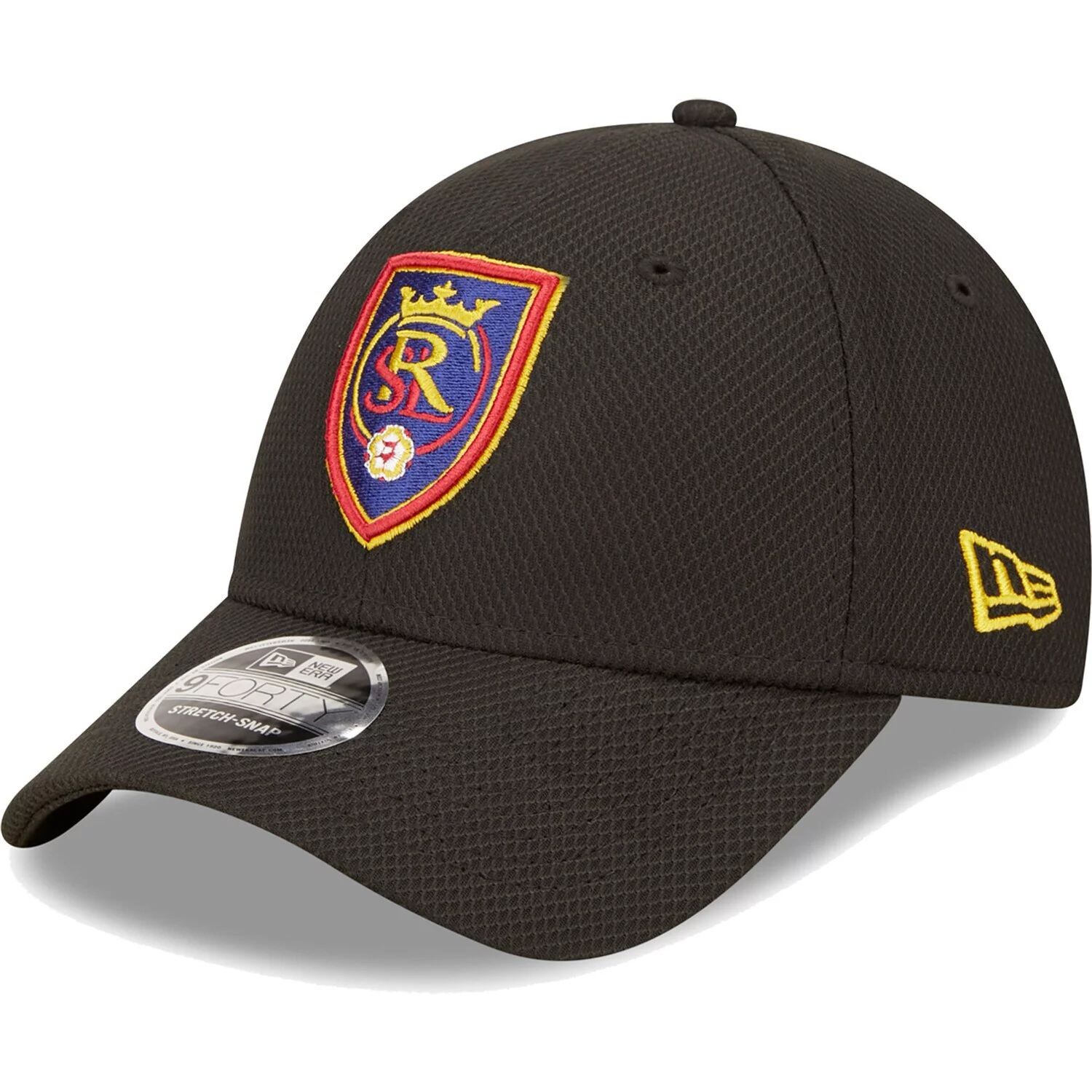 

Мужская кепка New Era Black Real Salt Lake Basic 9FORTY Mesh Snapback Hat