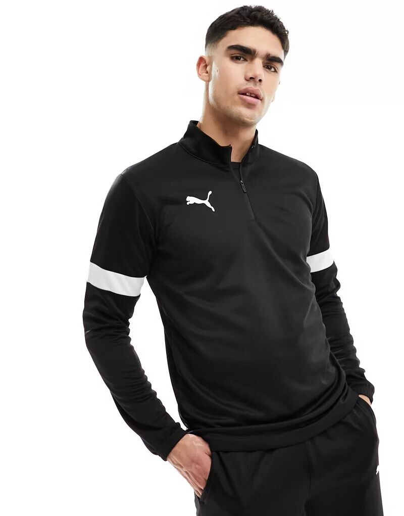 

Черная толстовка PUMA Football Rise с короткой молнией 1/4