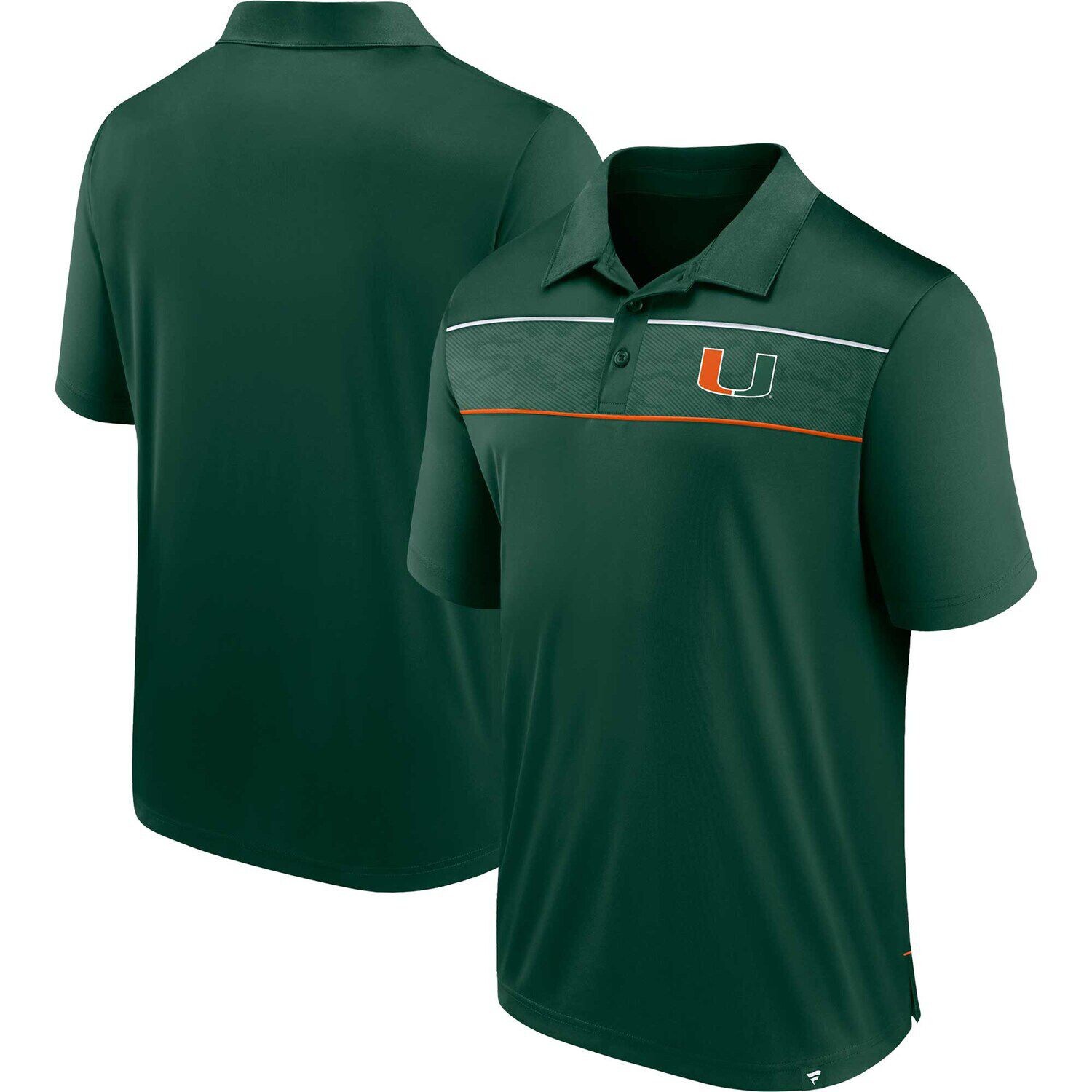 

Мужская зеленая футболка-поло с логотипом Miami Hurricanes Defender Fanatics, Зеленый