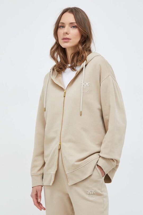 

Хлопковая толстовка Pinko, бежевый