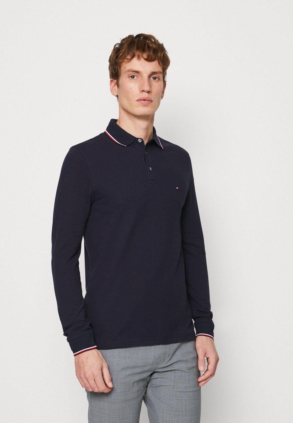 

Поло 1985 Tipped Slim Tommy Hilfiger, цвет desert sky