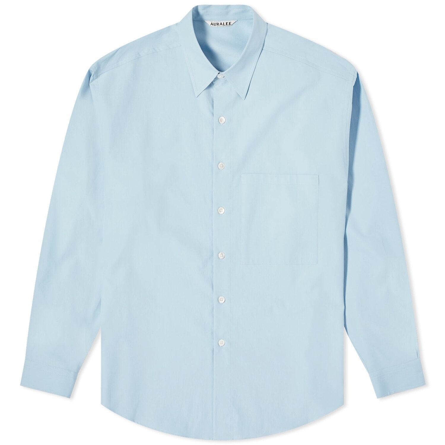 

Рубашка Auralee Washed Finx Shirt, цвет Sax Blue