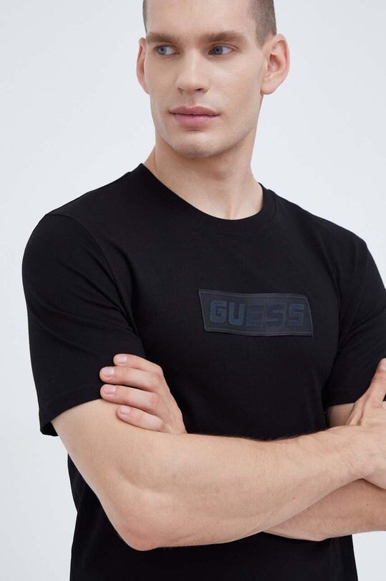

Футболка из хлопка Guess, черный